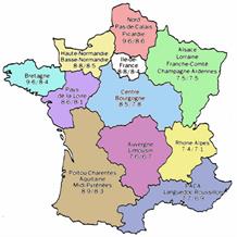 Carte des déficiences en iode en France