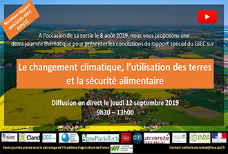 Conclusions du rapport du GIEC le 12 septembre 2019 à AgroParisTech