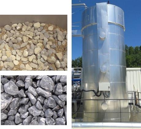 Heat storage tank and materials envisaged