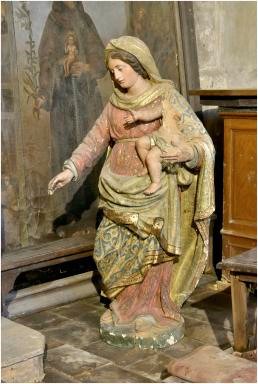 Beaumont de Lomagne-Tarn et Garonne - Statue de vierge a l enfant