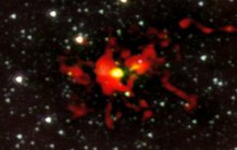 « Échographie » d'un géant stellaire en formation par l’observatoire ALMA