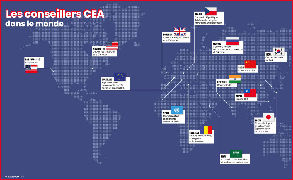 Les conseillers CEA dans le monde