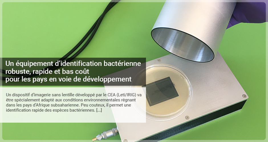 Un équipement d’identification bactérienne robuste, rapide et bas coût pour les pays en voie de développement