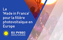 Conférence Le 'Made in France' pour la filière photovoltaïque en Europe