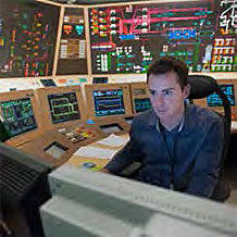 Salle de commande d'un réacteur électrogène
