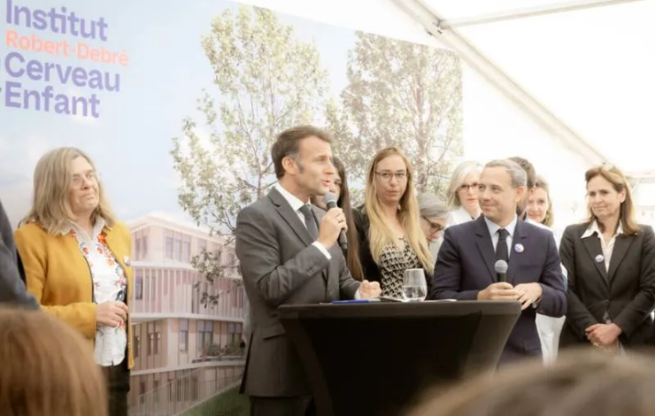 Première pierre de l’Institut Robert-Debré du Cerveau de l’Enfant en présence du Président de la République