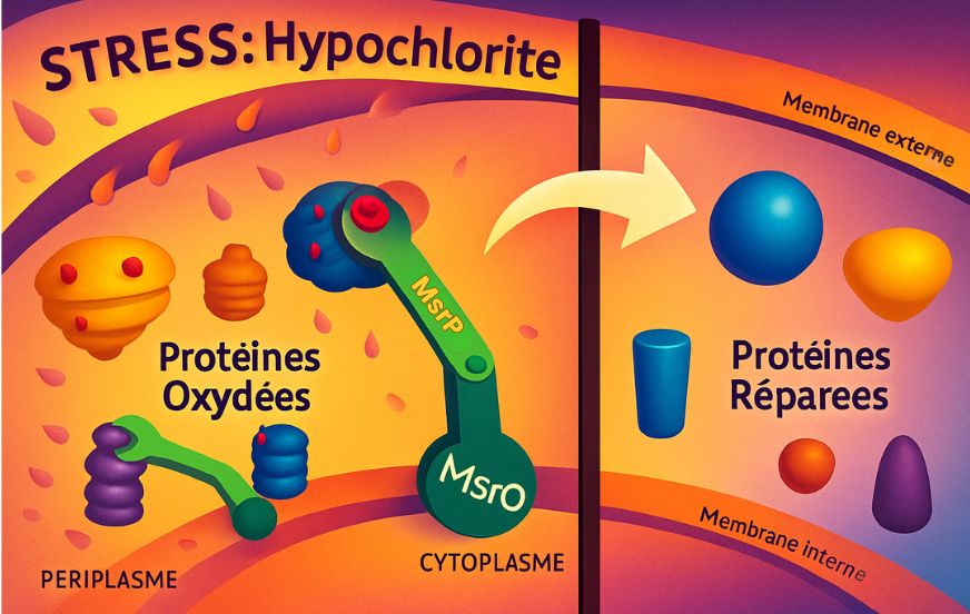 Des bactéries qui résistent à l’acide hypochloreux