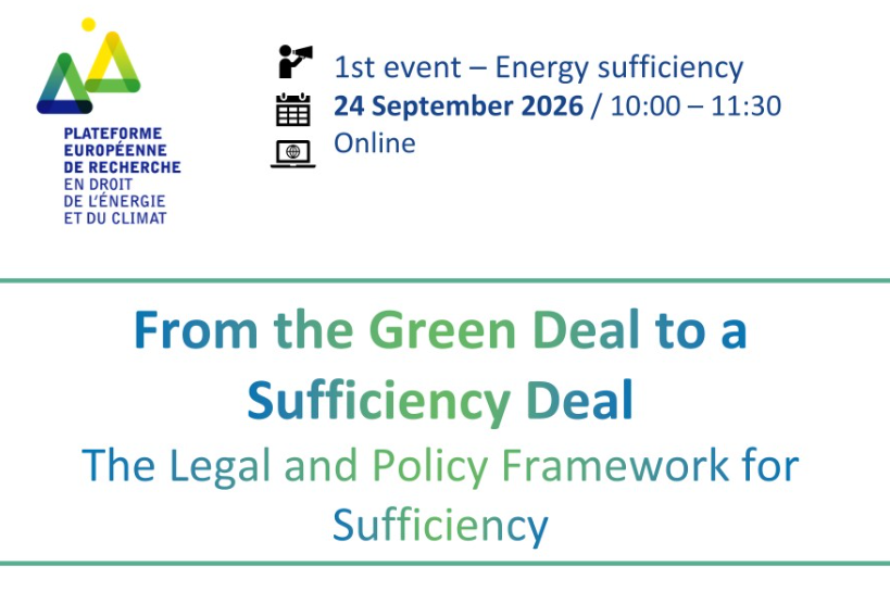 EVENEMENT -  Working group energy sufficiency