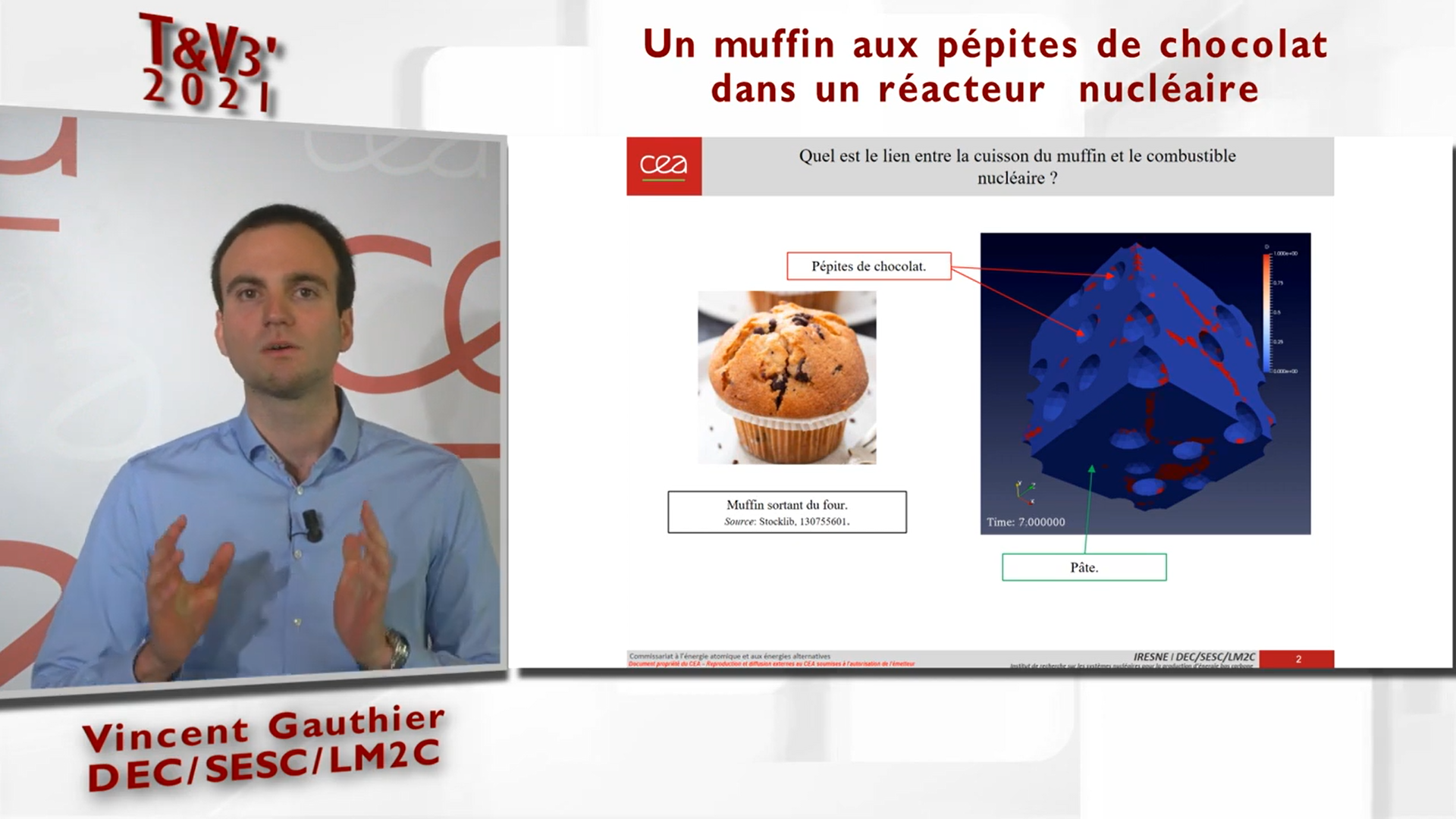 ​"Un muffin aux pépites de chocolat dans un réacteur nucléaire ?" par Vincent Gauthier.