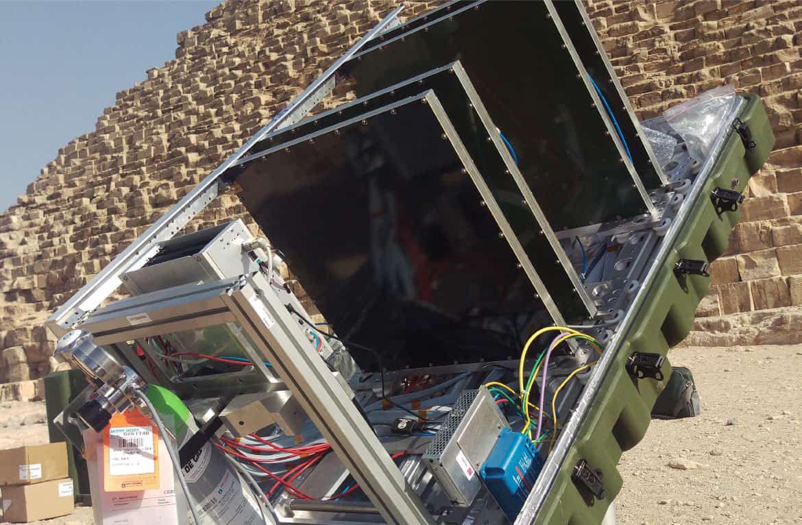 Telescope installed outside (2016) the Great Pyramid of Giza