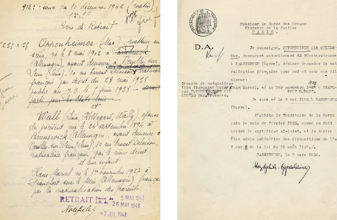 naturalisation de Max Ophüls 2