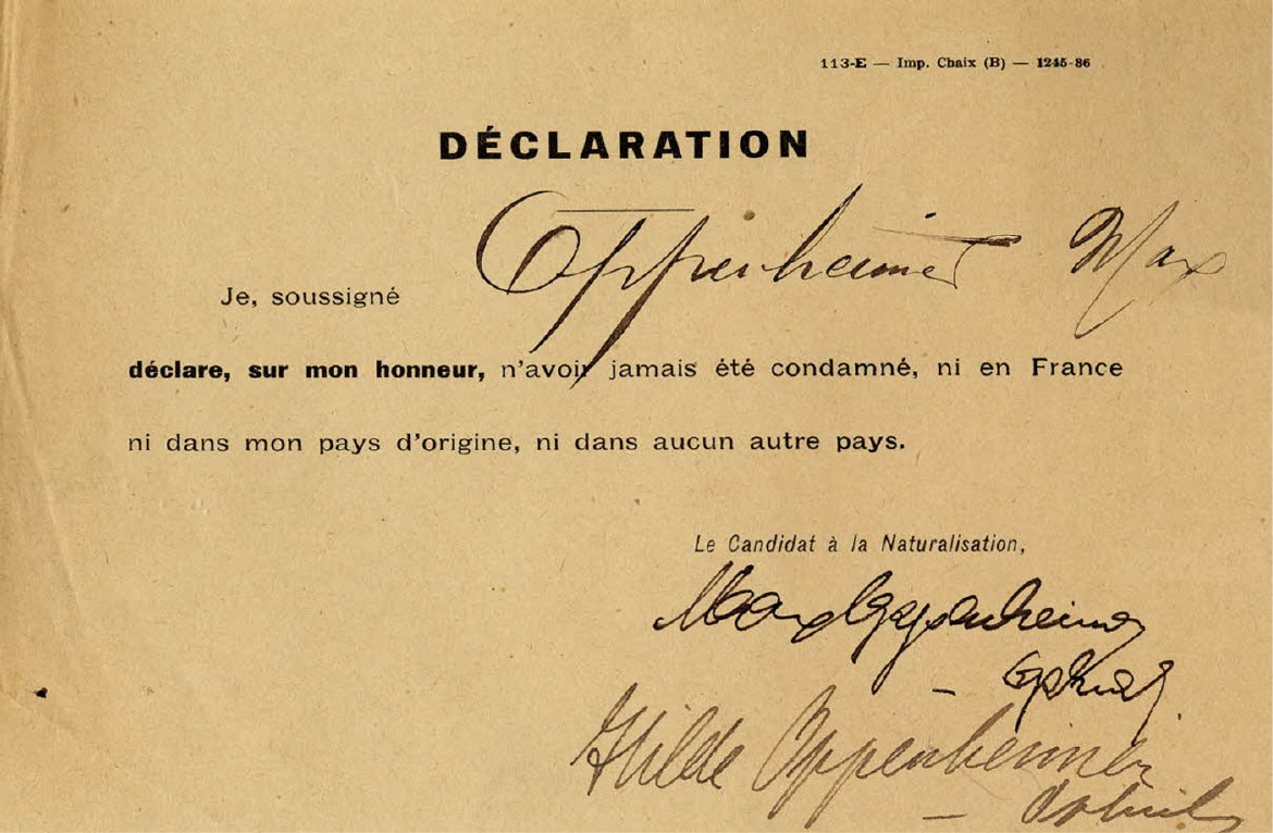 naturalisation de Max Ophüls 1