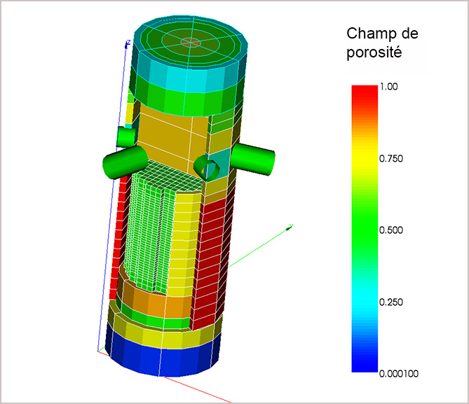 Maillage 3D d’une cuve de REP en vue d’un calcul avec Cathare 3.