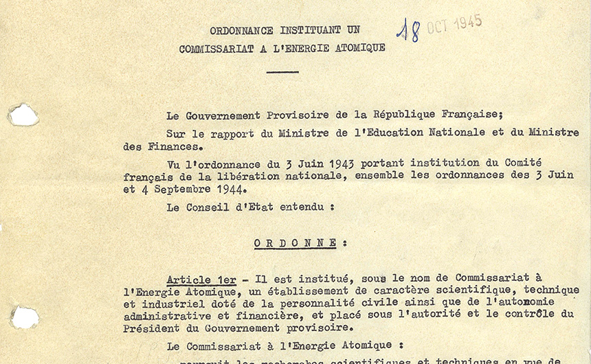 Création du CEA
