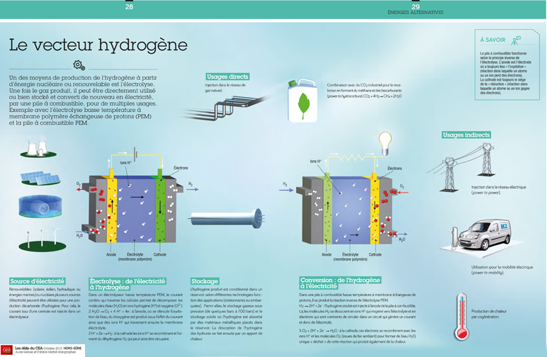 Infographie : Le vecteur hydrogène