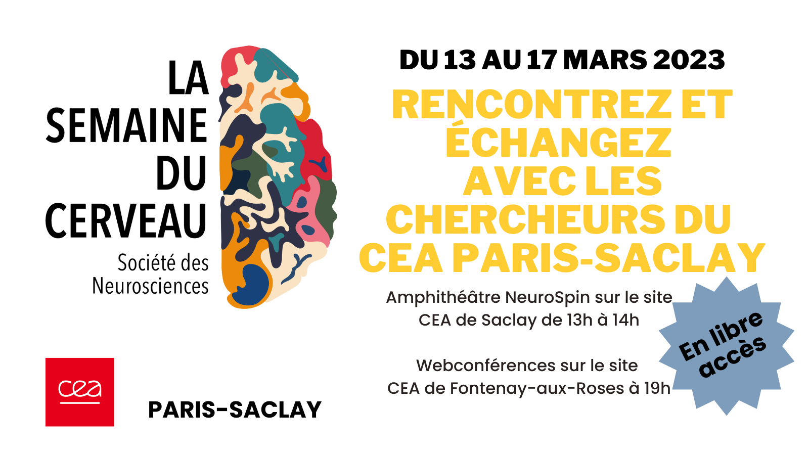 Semaine du Cerveau 2023 au CEA Paris-Saclay