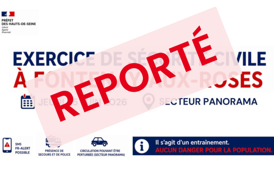 [REPORT] Exercice de sécurité civile le 25 juin 2026 à Fontenay-aux-Roses