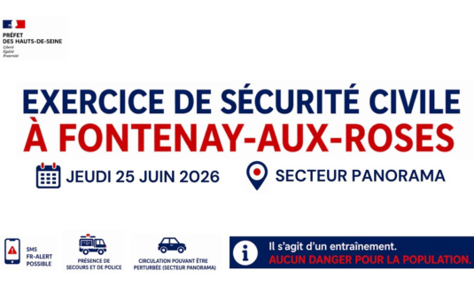 Exercice de sécurité civile le 25 juin 2026 à Fontenay-aux-Roses