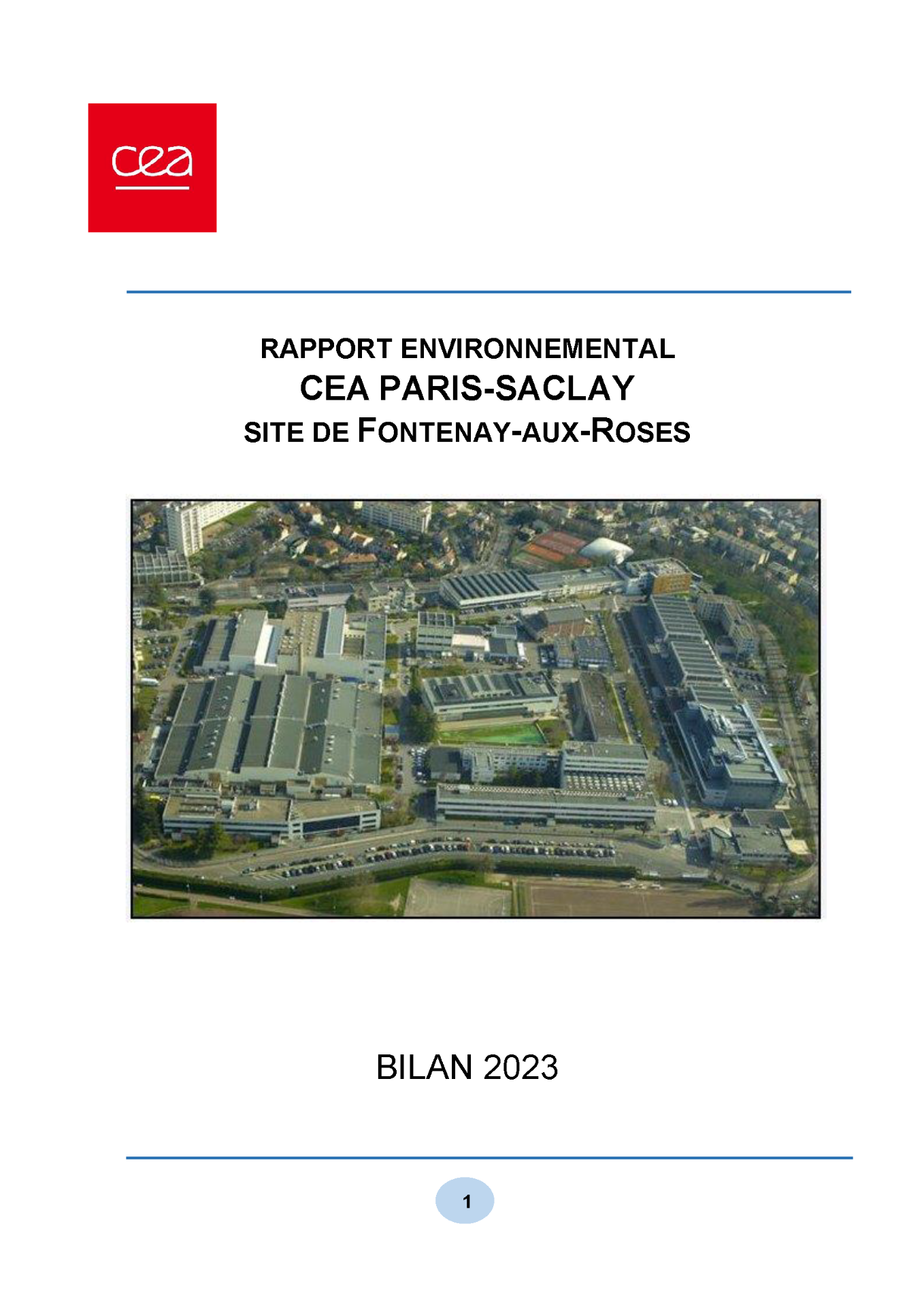 Rapport environnemental 2023, CEA Paris-Saclay, site de Fontenay-aux-Roses