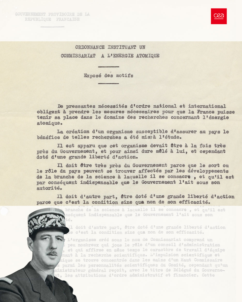 Ordonnance de création du CEA