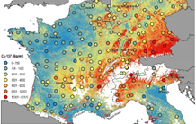Nouvelle carte de référence des concentrations en radionucléides dans les sols d’Europe occidentale